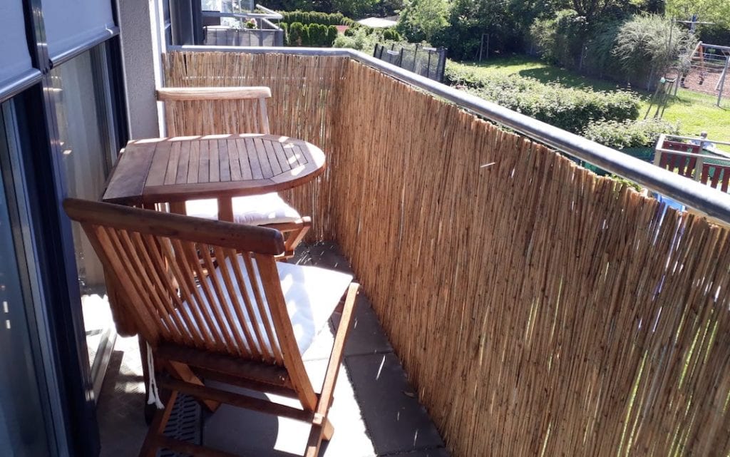 Balkon Sichtschutz Zaun Premium Balkonbespannung mit Ösen & Kabelbinder Brown 